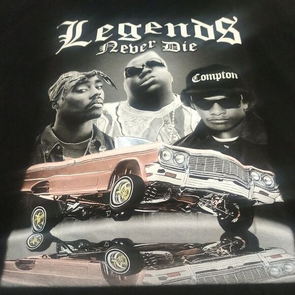RARE VTG Shaka Wear Hip Hop Legends T Shirt Size 2XL Biggie Smalls Eazy E Tupac - Picture 6 of 10